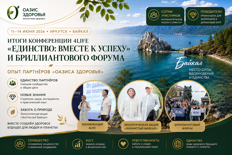 Сила сообщества: как прошли конференция 4Life «Единство: вместе к успеху» и Бриллиантовый форум в Иркутске
